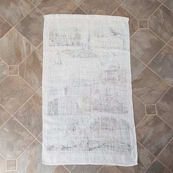 Vintage Commonwealth of Massachusetts Linen Tea Towel Souvenir - Picture 6 of 6